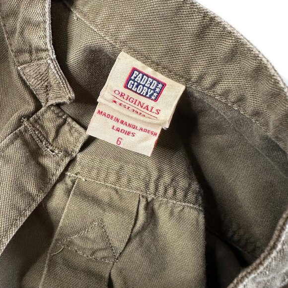 Vintage Military Jacket Olive Green Cotton Utility Y2K Fitted Style Size 6 - Picture 8 of 12